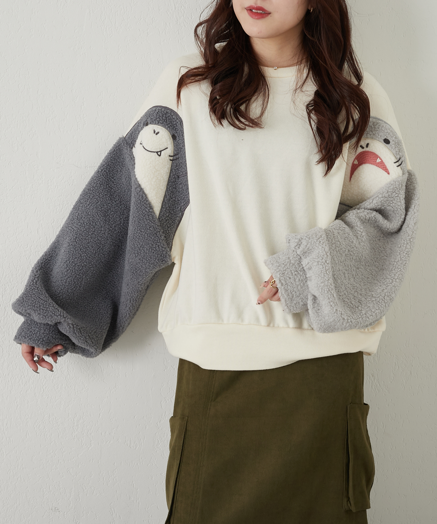 クーポン】【セール 40%OFF】裏毛アソート袖アニマルプル クーポン】【セール 40%OFF】裏毛アソート袖アニマルプル