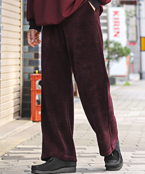 ラグスタイル LUXSTYLE コーデュロイワイドイージーパンツ