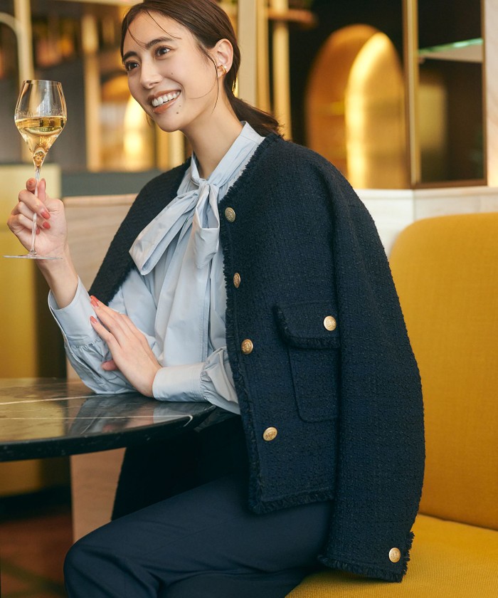 セール 30%OFF】GIOLICA カラーミックスツイード ジャケット