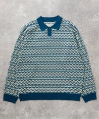 JOURNAL STANDARD/レトロモダンパターン L/S ニットポロシャツ/505802691