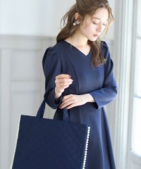 tocco closet luxe/サイドパール付きキルティングサブバッグ/505680524