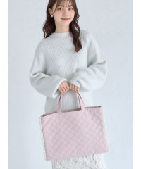 tocco closet luxe/サイドパール付きキルティングサブバッグ/505680524