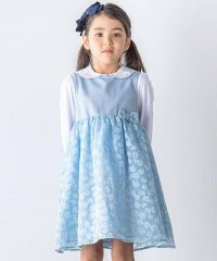 BeBe/【日本製】シアー花柄切替ワンピース(110~130cm)/505782233