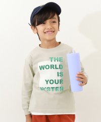 devirock/デビラボ プリント袖リブ 長袖Tシャツ 子供服 キッズ 男の子 女の子 トップス 長袖Tシャツ ロンT 綿100% 吸汗 ビッグシルエット/505801348