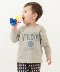 devirock/デビラボ プリント袖リブ 長袖Tシャツ 子供服 キッズ 男の子 女の子 トップス 長袖Tシャツ ロンT 綿100% 吸汗/505801349