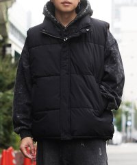 1111clothing/ワンフォークロージング 1111clothing ◆スタンドネック パディングベスト◆ ダウンベスト メンズ 中綿 ベスト レディース 中綿ベスト ライン ハイ/505802428