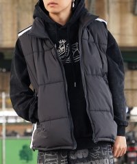 1111clothing/ワンフォークロージング 1111clothing ◆スタンドネック パディングベスト◆ ダウンベスト メンズ 中綿 ベスト レディース 中綿ベスト ライン ハイ/505802428