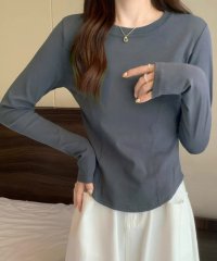 shoppinggo/ショッピングゴー shoppinggo Tシャツ レディース 丸首 無地 カットソー 暖かい 黒 カジュアル極暖Tシャツ ヒートインナー あったかインナー/505804257