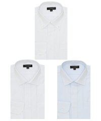 TAKA-Q/【WEB限定】形態安定 吸水速乾 スリムフィット 長袖シャツ3枚セット 白/505809041
