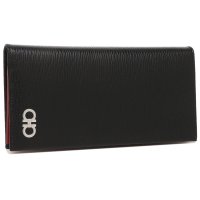 FERRAGAMO/サルバトーレフェラガモ Salvatore Ferragamo 二つ折り財布 リバイバル ガンチョ バイカラー ブラック レッド メンズ Salvatore F/505809107