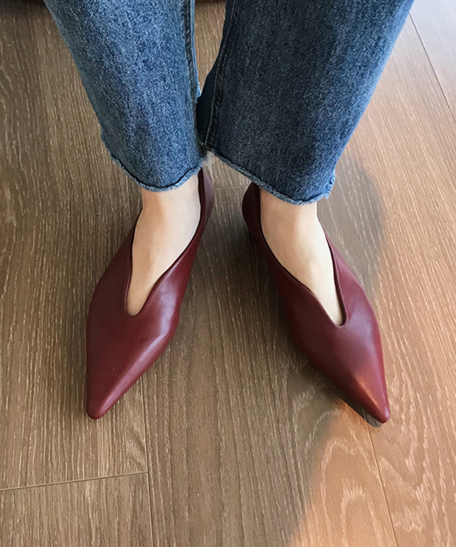 STUDIO DOE スタジオドゥ ブラックポインテッドトゥフラットシューズ polne | 【STUDIO DOE】 3way Flat Shoes：25,300yen（tax in