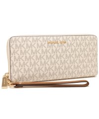 MICHAEL KORS/マイケルコース 長財布 ジェットセット ラウンドファスナー ホワイト ブラウン レディース MICHAEL KORS 32F1GJ6E7B 150/505793912