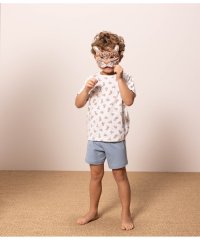 PETIT BATEAU/プリント半袖パジャマアイマスク付き/505810742