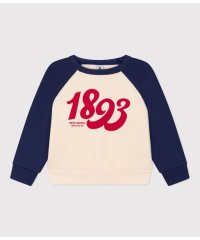 PETIT BATEAU/プリントスウェット長袖プルオーバー/505810834