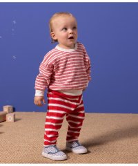 PETIT BATEAU/パイルボーダー長袖プルオーバー/505810948