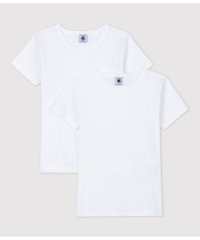 PETIT BATEAU/ホワイト半袖Ｔシャツ２枚組/505811100