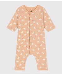 PETIT BATEAU/スウェットプリント前開きロンパース/505811487