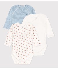 PETIT BATEAU/長袖あわせボディ３枚組/505811712