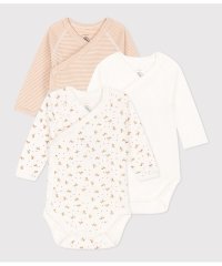 PETIT BATEAU/長袖あわせボディ３枚組/505811712