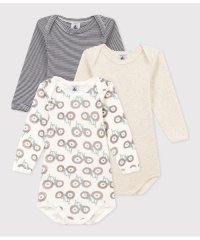 PETIT BATEAU/長袖ボディ３枚組/505811730