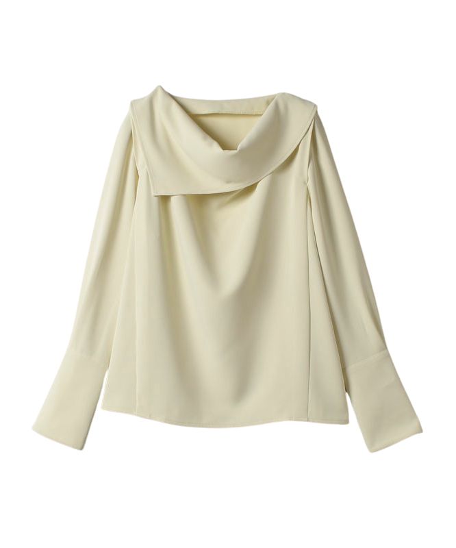 アニュアンス anuans スカーフドレープブラウス （KHAKI BROWN