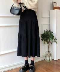 Amulet/アミュレット Amulet フレアロングスカート レディース 10代 20代 30代 韓国ファッション 春 秋 冬 カジュアル 可愛い 白 黒 シンプル ミモレ/505812340