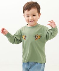 devirock/デビラボ プリント袖リブ 長袖Tシャツ 子供服 キッズ 男の子 女の子 トップス 長袖Tシャツ ロンT /505812676