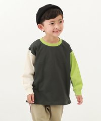 devirock/袖配色 長袖Tシャツ 子供服 キッズ 男の子 女の子 トップス 長袖Tシャツ ロンT /505812677