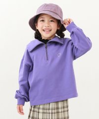 devirock/ミニ裏毛 ハーフジップスウェット 子供服 キッズ 男の子 女の子 トップス パーカー トレーナー /505812679