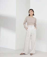 NATURAL BEAUTY BASIC/＜パウダリーツイルシリーズ＞タックワイドパンツ　24SS/505813185