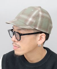 Besiquenti/オンブレチェック ショートバイザー ボールキャップ アンパイアキャップ /505813504