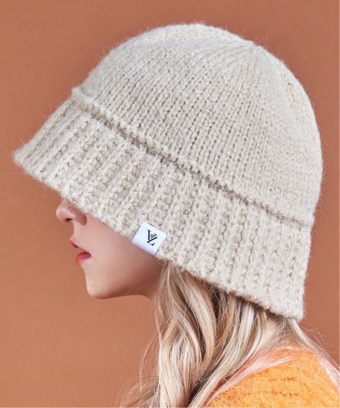 VARZAR/バザール】Monogram Label Wool Knit Bucket Hat