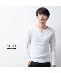  GENELESS/tシャツ メンズ 長袖 ヘンリーネック キーネック 長袖tシャツ カジュアル インナー Tシャツ トップス 春秋 無地 全5色 320409 320410/505814719