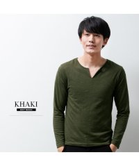  GENELESS/tシャツ メンズ 長袖 ヘンリーネック キーネック 長袖tシャツ カジュアル インナー Tシャツ トップス 春秋 無地 全5色 320409 320410/505814719