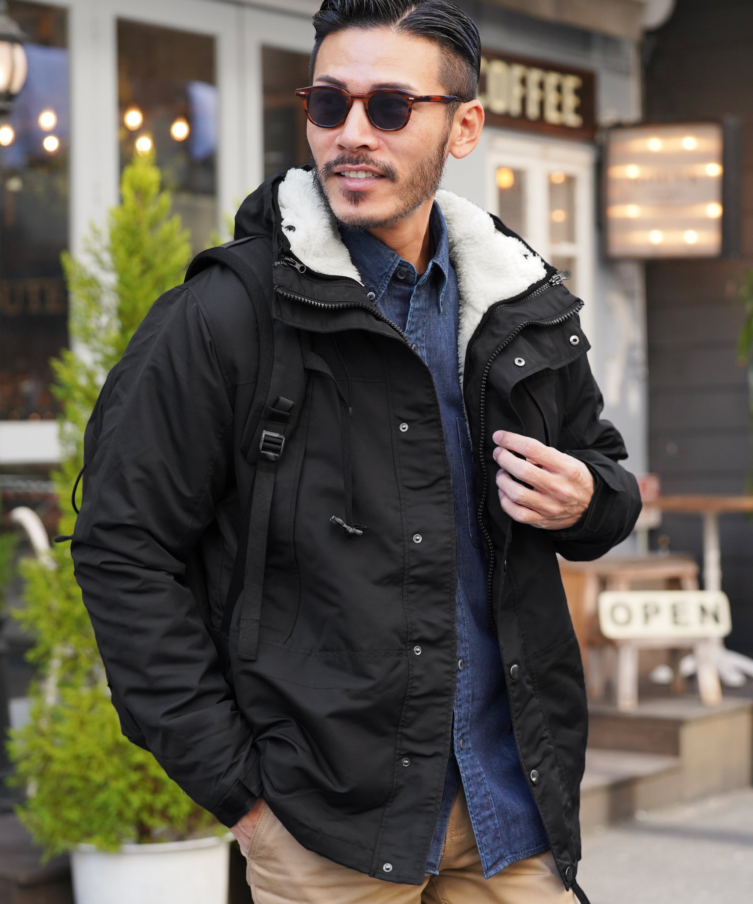 ジギーズショップ JIGGYS SHOP 3WAY撥水マウンテンパーカー ボア ジギーズショップ JIGGYS SHOP 3WAY撥水マウンテンパーカー ボア