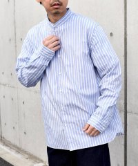 SHIPS any MEN/SHIPS any: ストライプ / ソリッド リラックス バンドカラー シャツ 24SS◆/505456189