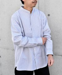 SHIPS any MEN/SHIPS any: ストライプ / ソリッド リラックス バンドカラー シャツ 24SS◆/505456189