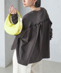 SHIPS WOMEN/〈洗濯機可能〉ロング リブ スリーブ フリル カットソー 24SS ◇/505816419