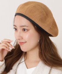 Lace Ladies/レザー調パイピングメッシュベレー帽/505816668