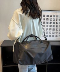 ninon/【2WAY/3WAY】【撥水加工】ポイントレザーがオシャレな大容量ボストンバッグ/ショルダーバッグ/トラベルバッグ/505816772