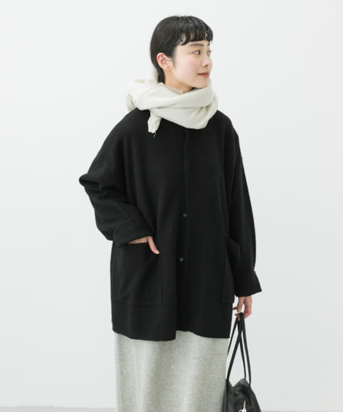 ウールノーカラージャケット(505817101) | かぐれ(KAGURE) - d fashion