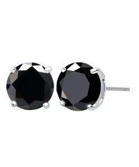 Sears/シアーズ Sears シアーズ ピアス メンズ レディース ユニセックス ブラック キュービックジルコニア 8mm シルバー925 シルバーピアス/505817374