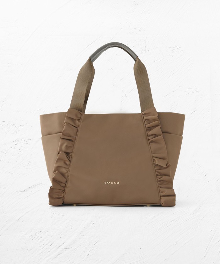 新品未使用】TOCCA フリルトートバッグ