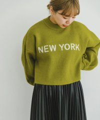 ITEMS URBANRESEARCH/スウェットライクロゴクロップドニット/505817485