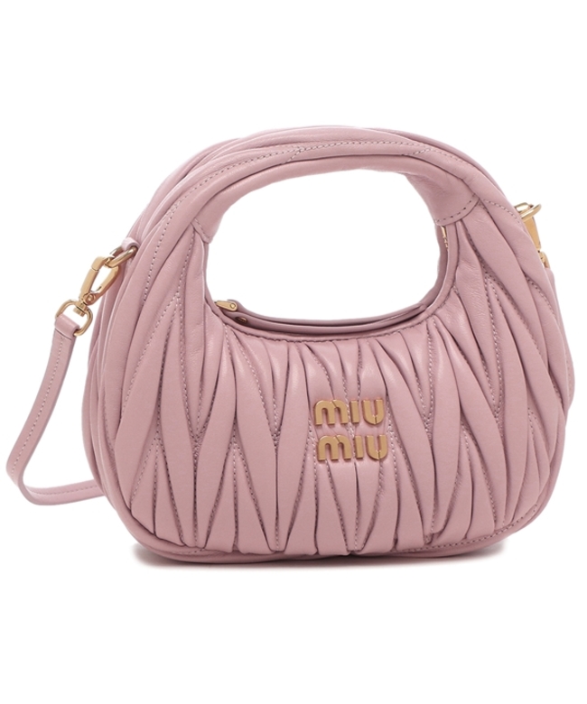 miumiu ショルダーバッグ　ピンク　マテラッセ