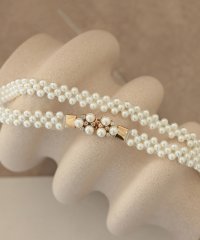 PourVous/プールヴー PourVous ビジュー＆パールゴムベルト/505815803