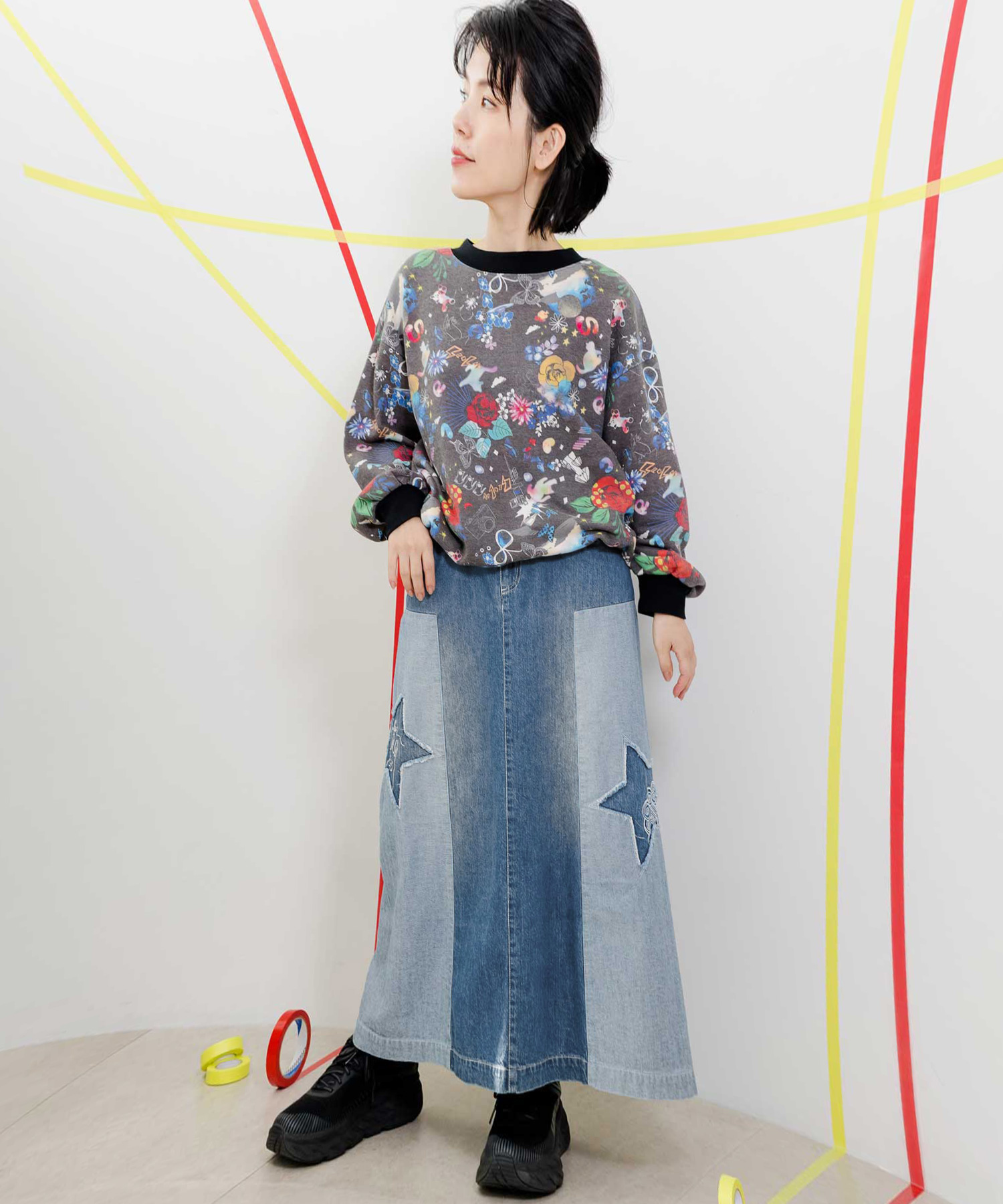 スカラー 刺繍ブルゾン ペガサス スカラーちゃん【M】グリーン