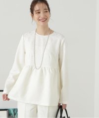 N Natural Beauty Basic/【セットアップ対応商品】ジャガードペプラムトップス/505818258