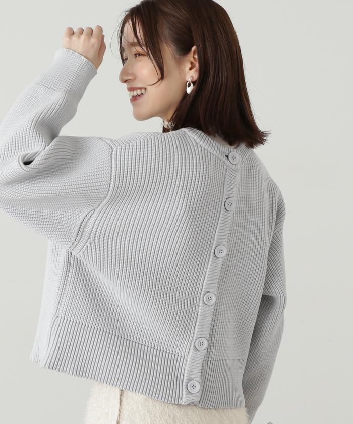 セール 30%OFF】前後2WAY畦ニットカーディガン(505818277
