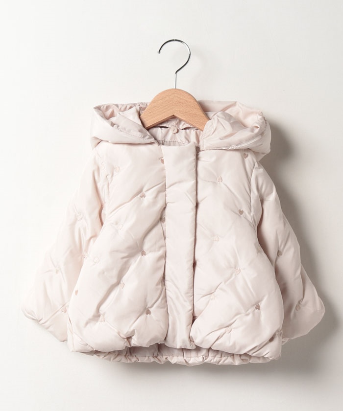 セール 30%OFF】【リンク】ハート刺しゅう中わたジャケット セール 30%OFF】【リンク】ハート刺しゅう中わたジャケット